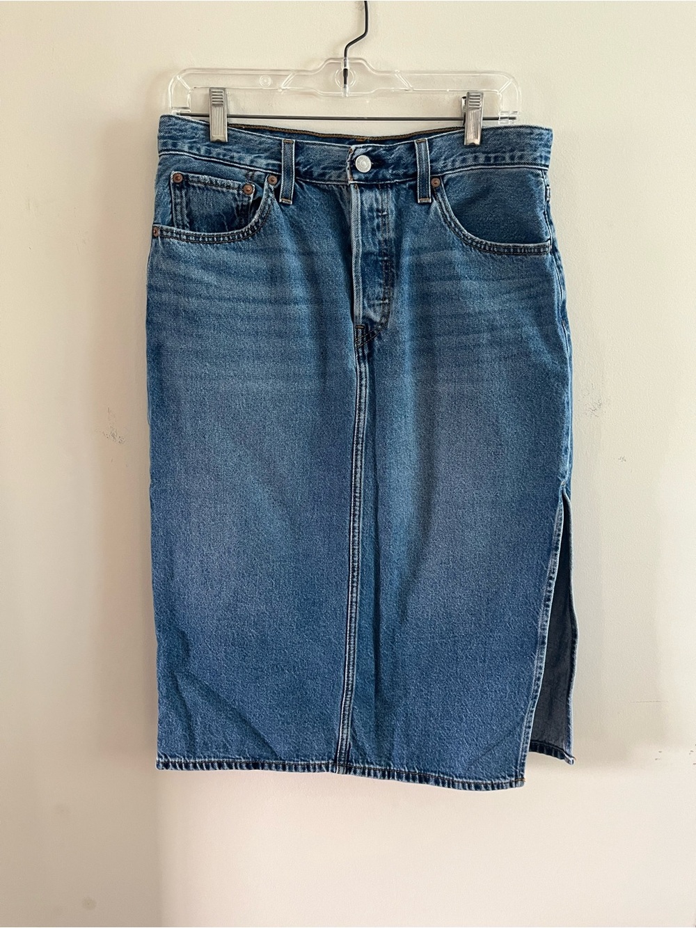Levis Midi Jean Skirt